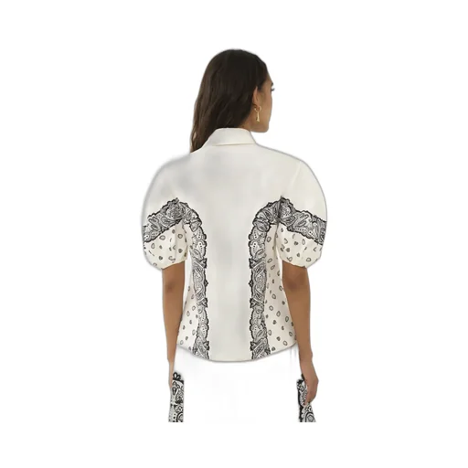 Chloé Bandana Motif Balloon-Sleeved Printed Shirt