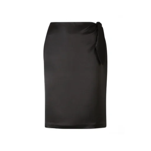 Knot-Detailing Silk Skirt