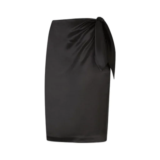 Knot-Detailing Silk Skirt