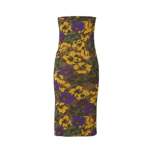 Floral-Print Tulle Midi Dress