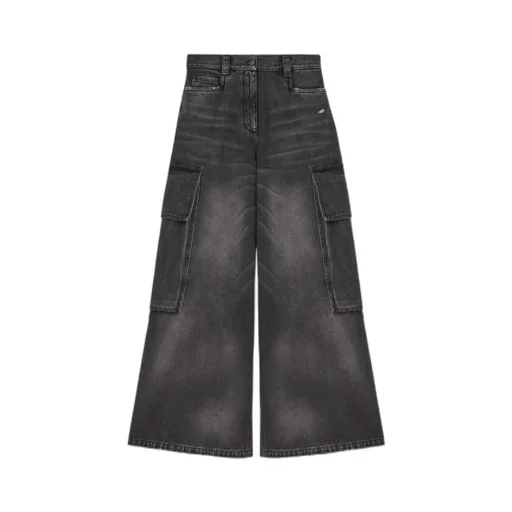 Palm Angels Wide Denim Parachute Jeans