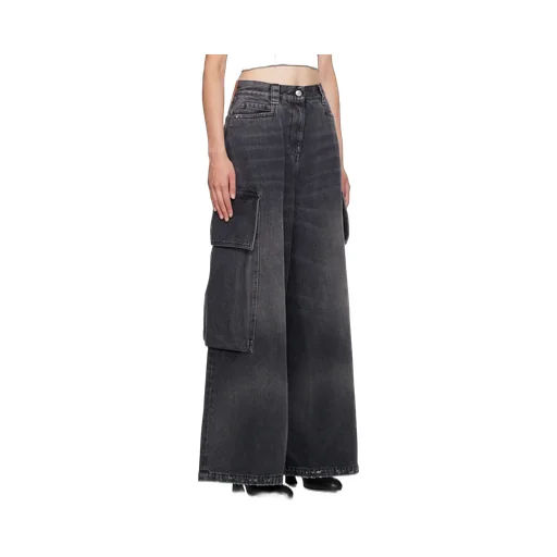 Palm Angels Wide Denim Parachute Jeans
