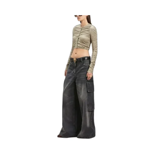 Palm Angels Wide Denim Parachute Jeans