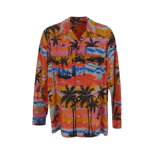 Palm Angels All-Over Palm Printed Buttoned Shirt