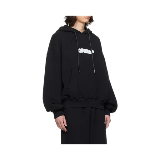 Off-White Logo Printed Long-Sleeved Hoodie