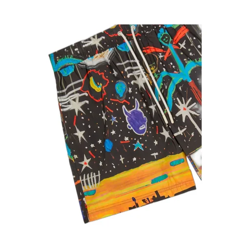 Starry Night Drawstring Swim Shorts