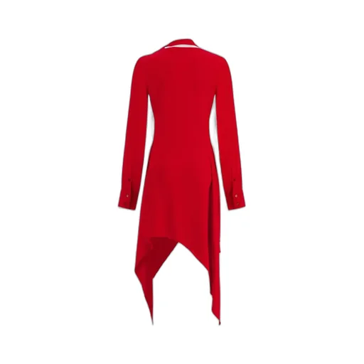 Stella Mccartney Long-Sleeved Asymmetric-Seam Cut-Out Dress