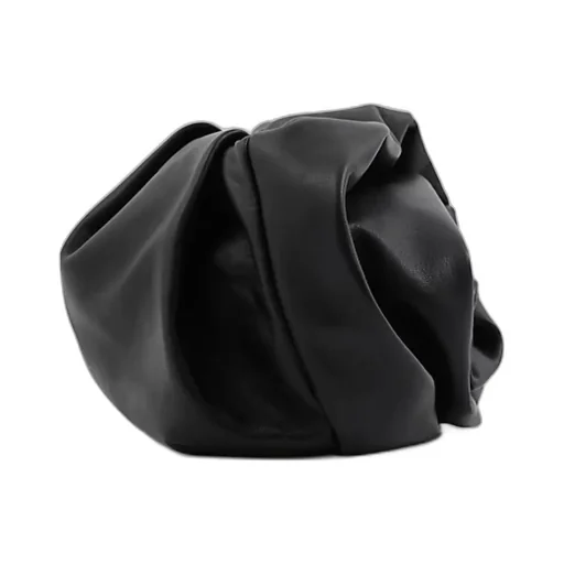 Burberry Slouch-Body Ruched Clutch Bag