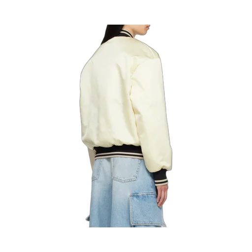 Palm Angels Logo Embroidered Zipped Bomber Jacket