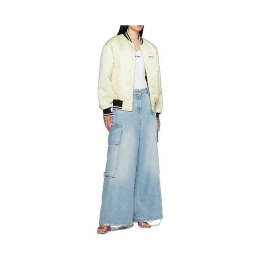 Palm Angels Logo Embroidered Zipped Bomber Jacket