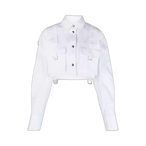 Off-White Co Cargo Long-Sleeved Cropped Shirt