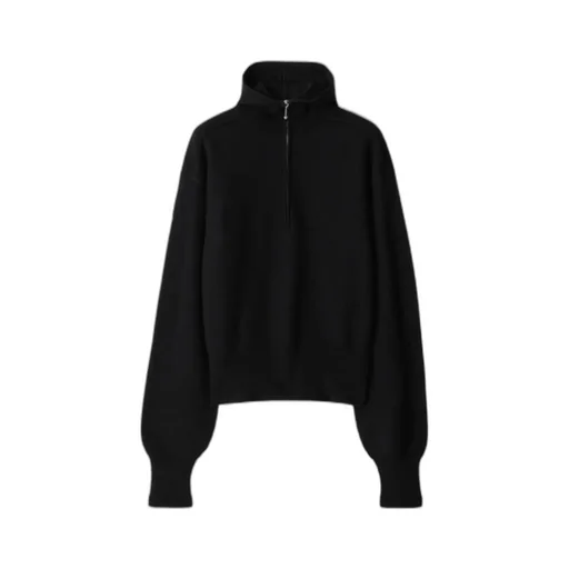 Burberry Half-Zip High-Neck Knitted Jumper