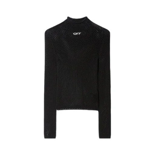 Off-White Turtleneck Long-Sleeved Jumper