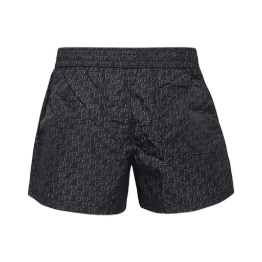 Off-White Allover Logo Printed Swim Shorts
