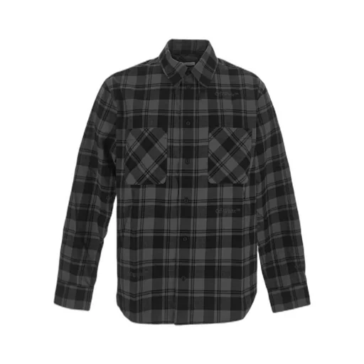 Off-White Checked Flannel Shirt