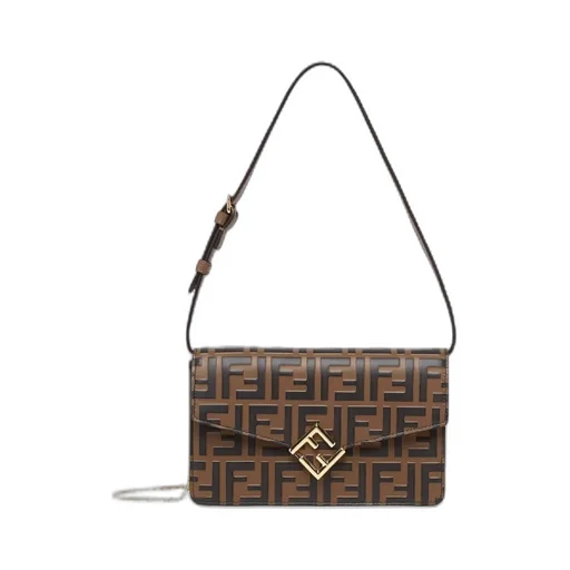 Fendi Ff Diamonds Chained Wallet