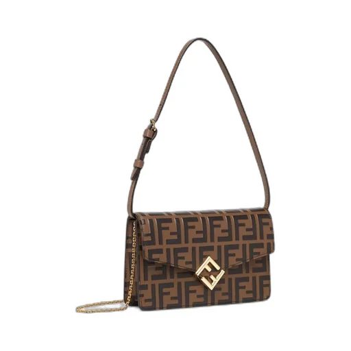 Fendi Ff Diamonds Chained Wallet