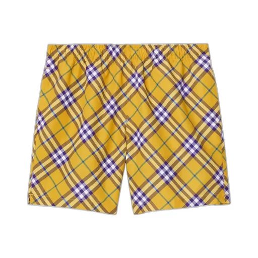 Burberry Check-Printed Knee-Length Swim Shorts