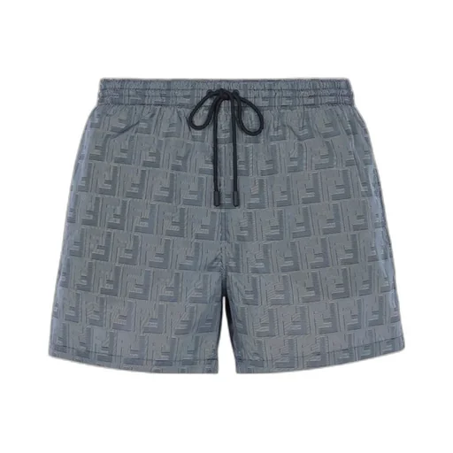 Blue Nylon Shorts