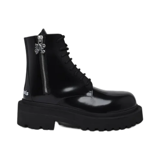 Palm Angels Logo-Printed Round Toe Boots