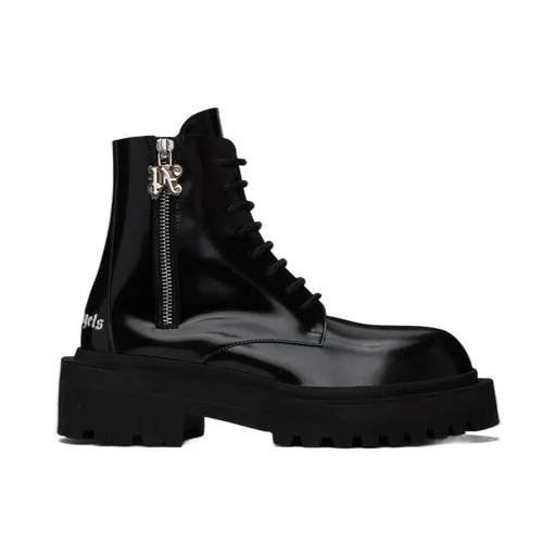 Palm Angels Logo-Printed Round Toe Boots