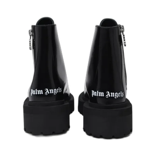 Palm Angels Logo-Printed Round Toe Boots