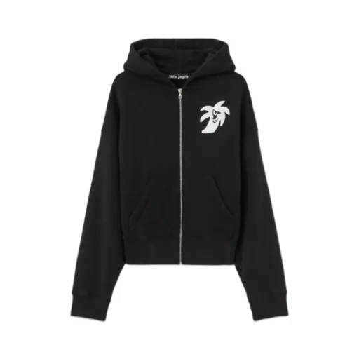 Palm Angels Long Sleeved Logo Printed Hoodie