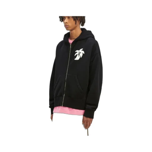 Palm Angels Long Sleeved Logo Printed Hoodie