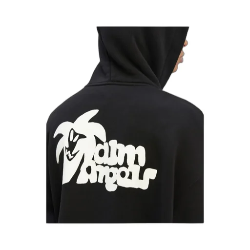 Palm Angels Long Sleeved Logo Printed Hoodie