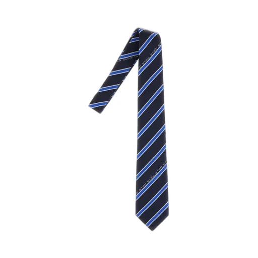 Etro Logo-Printed Pointed Tip Striped Tie