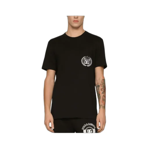 Dolce & Gabbana Logo Embroidered Crewneck T-Shirt