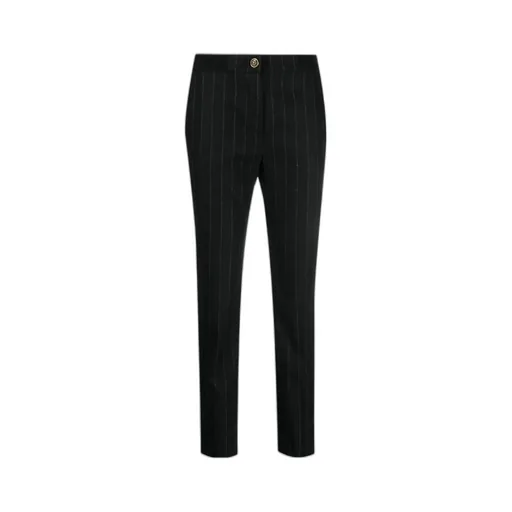 Versace Jeans Couture Pinstriped Mid-Waisted Trousers