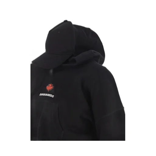 Dsquared2 Logo Printed Cropped Hoodie