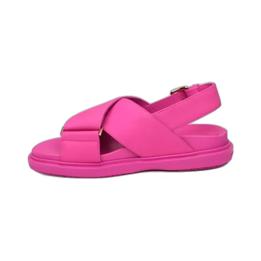Marni Logo Embossed Buckled Sandals