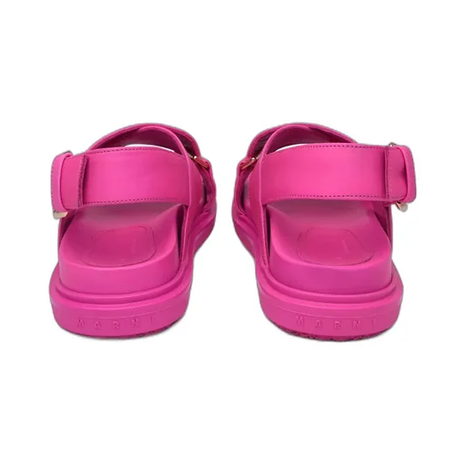 Marni Logo Embossed Buckled Sandals