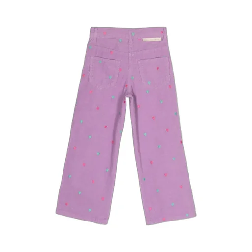 Stella Mccartney Kids High-Waist Heart-Embroidered Trousers
