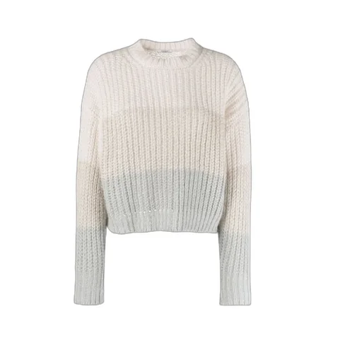 Panelled-Design Chunky-Knit Jumper