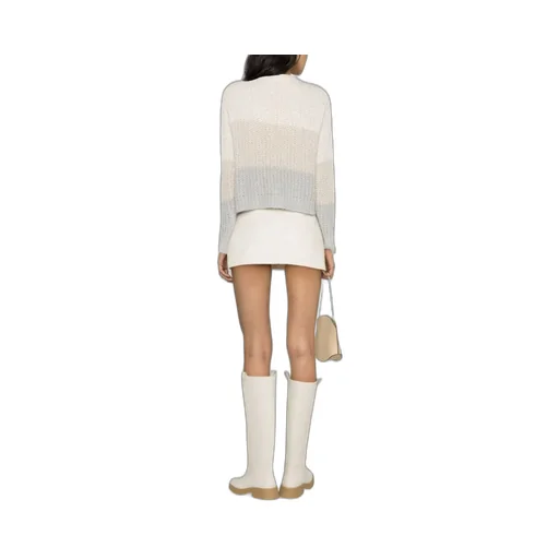 Panelled-Design Chunky-Knit Jumper