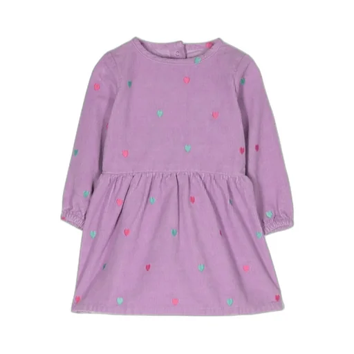 Stella Mccartney Kids Heart-Embroidered Crewneck Dress