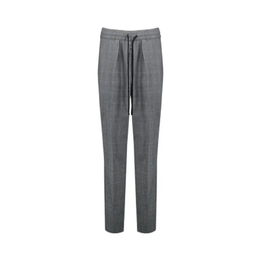Priska High-Waist Plaid Trousers