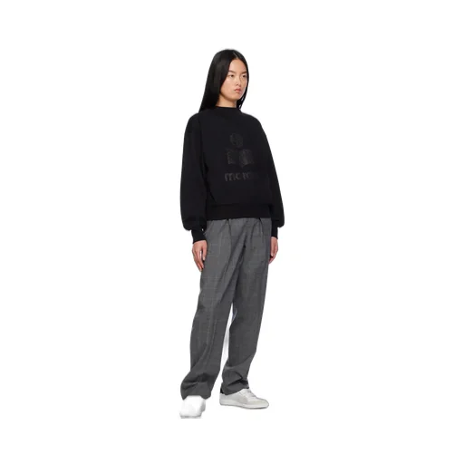 Priska High-Waist Plaid Trousers