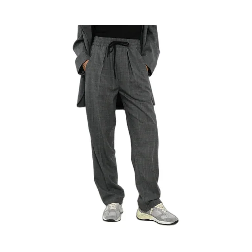 Priska High-Waist Plaid Trousers