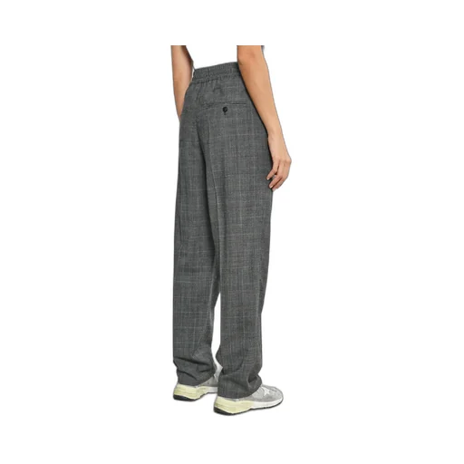 Priska High-Waist Plaid Trousers