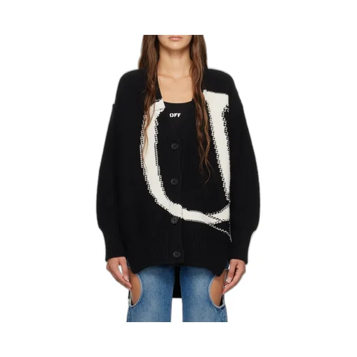 Logo-Intarsia Wool Cardigan