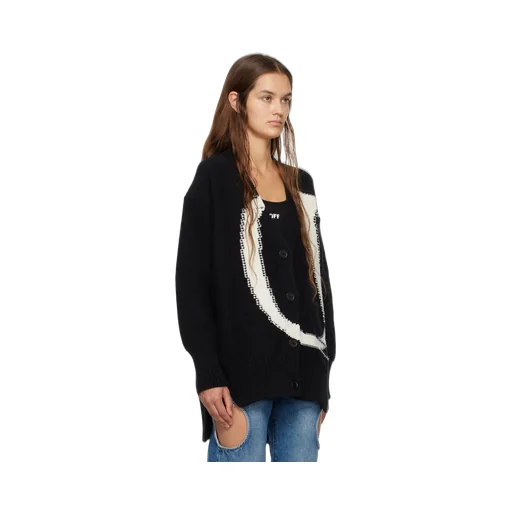 Logo-Intarsia Wool Cardigan