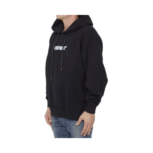 Off-White Logo Printed Drawstring Hoodie