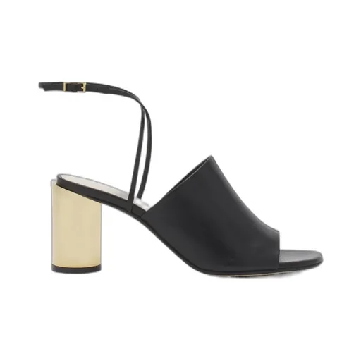 Lanvin Metallic-Heel Ankle Strapped Sandals