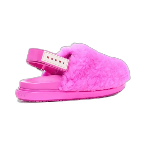 Marni Logo Patch Slingback Sandals