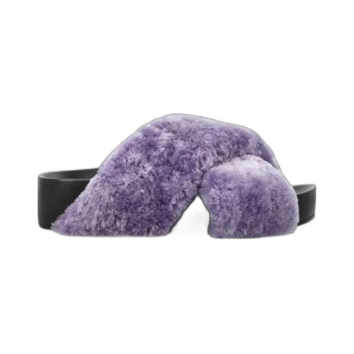 Jil Sander Shearling Open-Toe Sandals