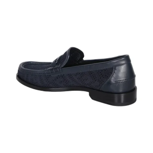 Blue Knit Loafers